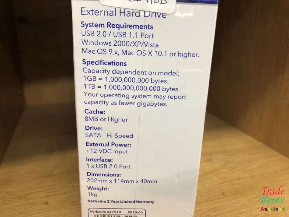 Verbatim 500GB USB2 External Hard Drive | Brand New | External Drive 5000GB GO HDD