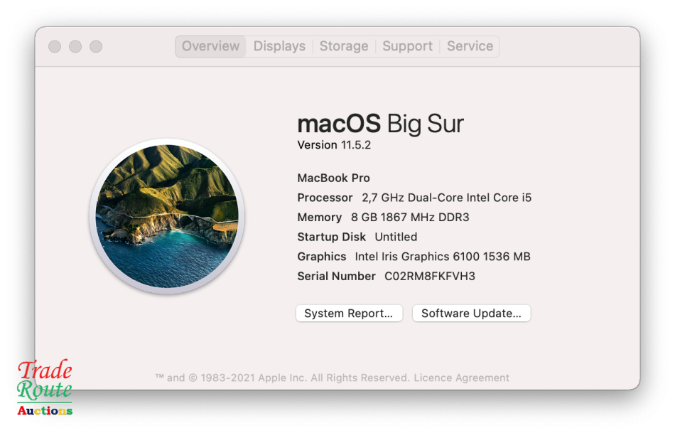 MacBook Pro 13.3-inch ** RETINA ** Core i5 2.7GHz | 8GB RAM | 128GB SSD * BIG SUR