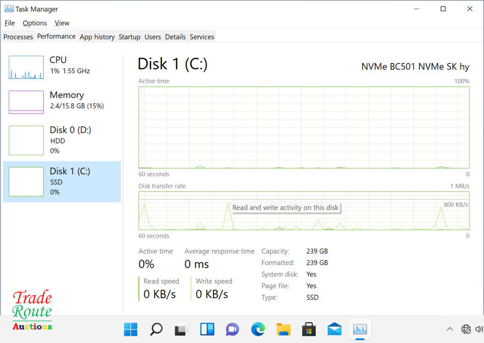 Dell Vostro 5581 15.6" FHD LAPTOP Intel Core i7 8565U 8th Gen 1.8GHz | 16GB RAM | 1TB HDD + 256 SSD