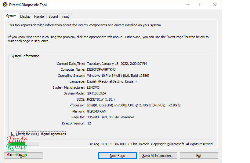 LENOVO THINKPAD E470 LAPTOP BOXED | CORE i7 7500U 7th Gen 2.9GHz | 8GB RAM 1TB HDD NVIDIA GRAPHICS