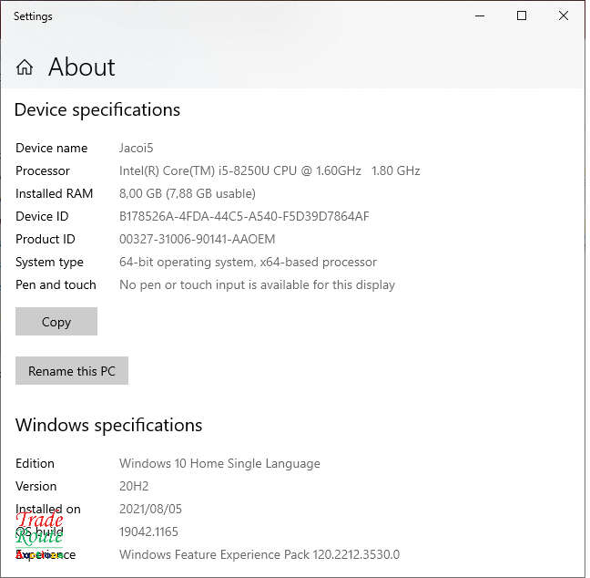 ASUS VIVOBOOK X540UA 15.6 INCH NOTEBOOK | CORE i5 8250U 8th Gen 1.8GHZ | 8GB RAM | 1TB HDD