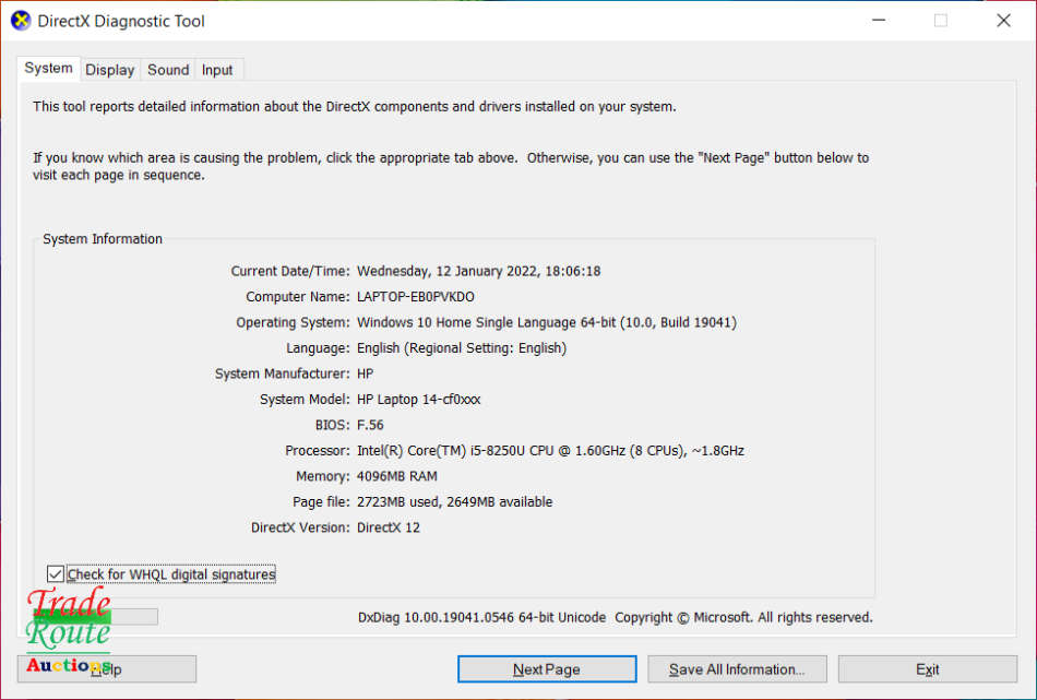 HP Laptop 14-cf0xxx 14" LAPTOP | Intel Core i5 8250U 8th Gen 1.8GHz | 4GB RAM | 128GB SSD - PLZ READ