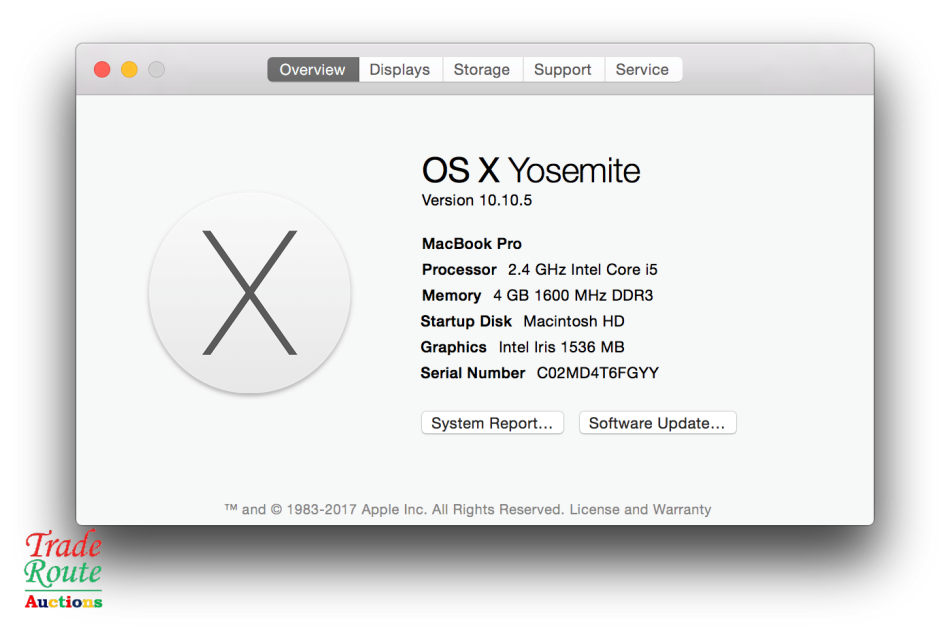 Apple MacBook Pro 13.3-inch  | Core i5 2.4GHz | 4GB RAM | 128GB SSD  ** RETINA DISPLAY * LATE 2013