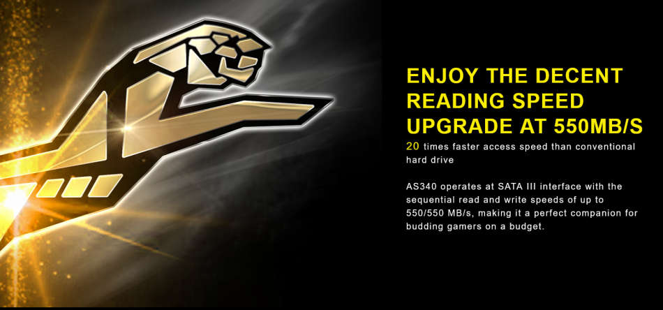 Apacer AS340 Panther 240GB SATA III 6Gb/s SSD ** Super Fast ** Brand New **