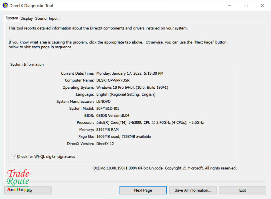 LENOVO THINKPAD T460 Laptop | CORE i5 8GB RAM 256GB HDD | SuperFast