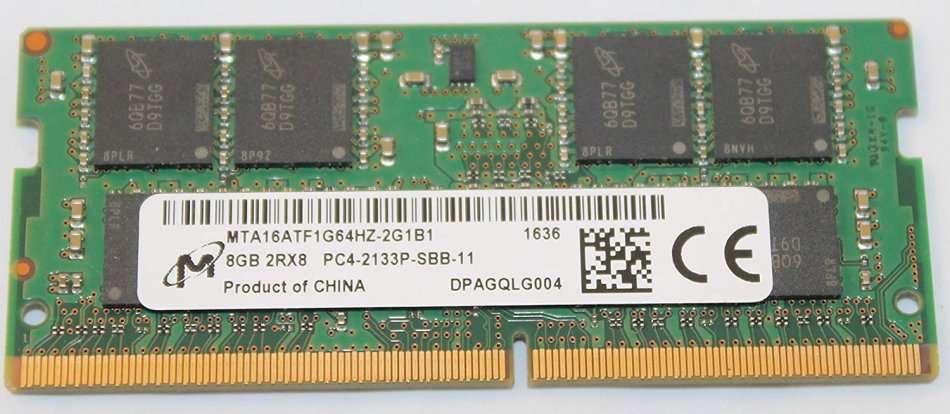8GB LAPTOP RAM MEMORY MODULE - MICRON 8GB DDR4 2133MHZ PC4-17000 RAM MTA16ATF1G64HZ-2G1B1