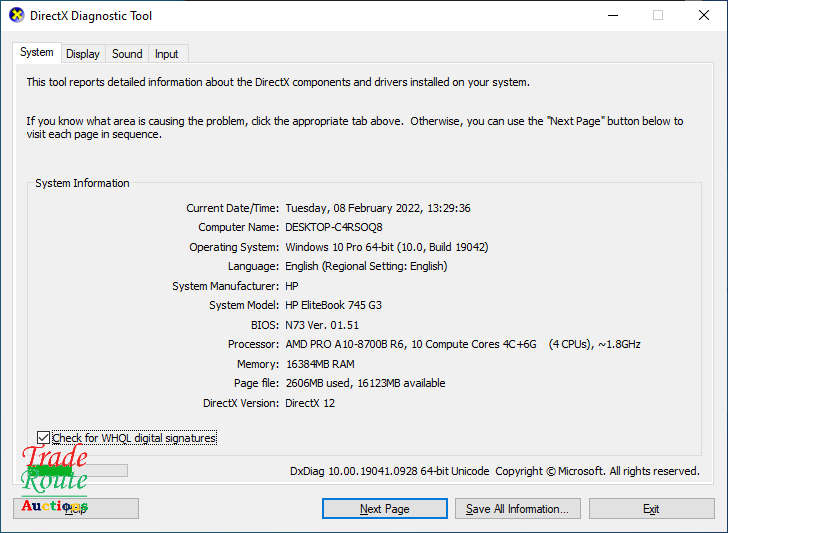 HP ELITEBOOK 745 G3 LAPTOP | AMD PRO A10-8700B R6 1.8GHz | 16GB RAM | 256GB SSD *** SUPER FAST ***