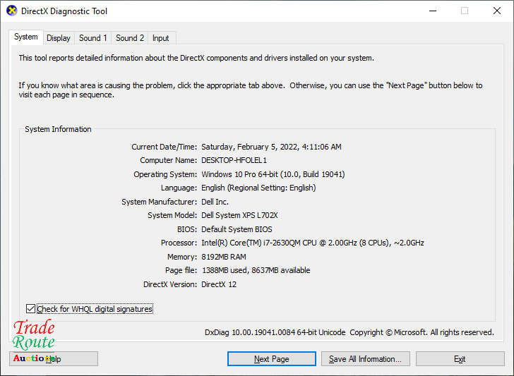 DELL XPS L702X 17 INCH Laptop | Core i7 @ 2.00ghz 8GB Ram 750GB + 250GB HDDS [ FAULTY BATTERY ]