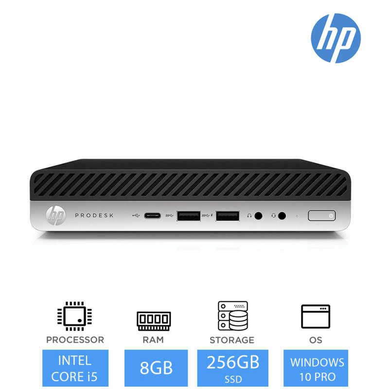 HP ProDesk 600 G5 DM Mini Desktop Computer PC | Core i5 9500T 9th Gen 2.2Ghz | 8GB RAM | 256GB SSD