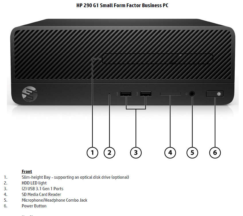 HP 290 G1 MT Desktop Computer PC - 7th Gen Business Computer