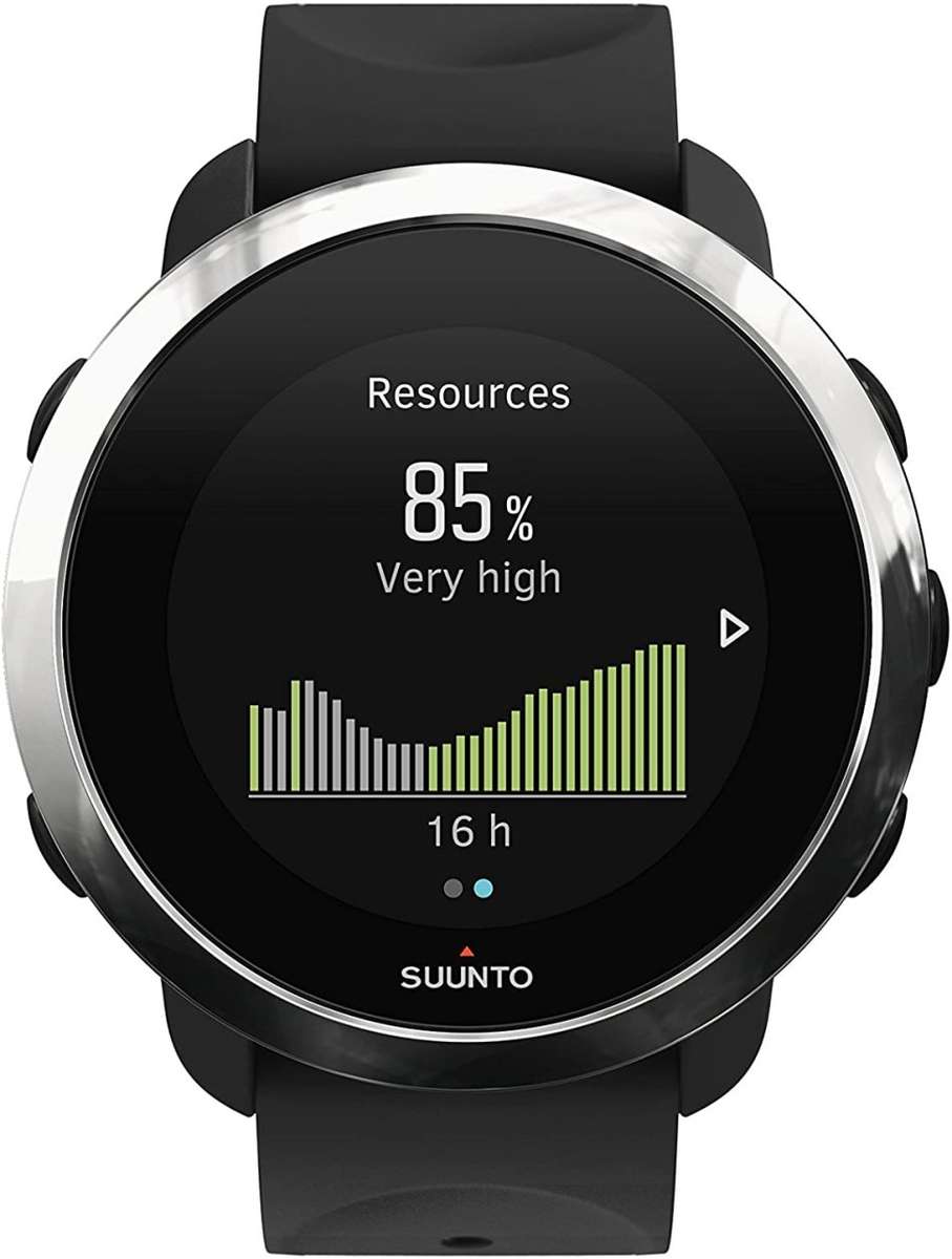 Suunto 3 Fitness Tracker Sports Watch, OW175- Black Multiple Sports Modes Smart Watch