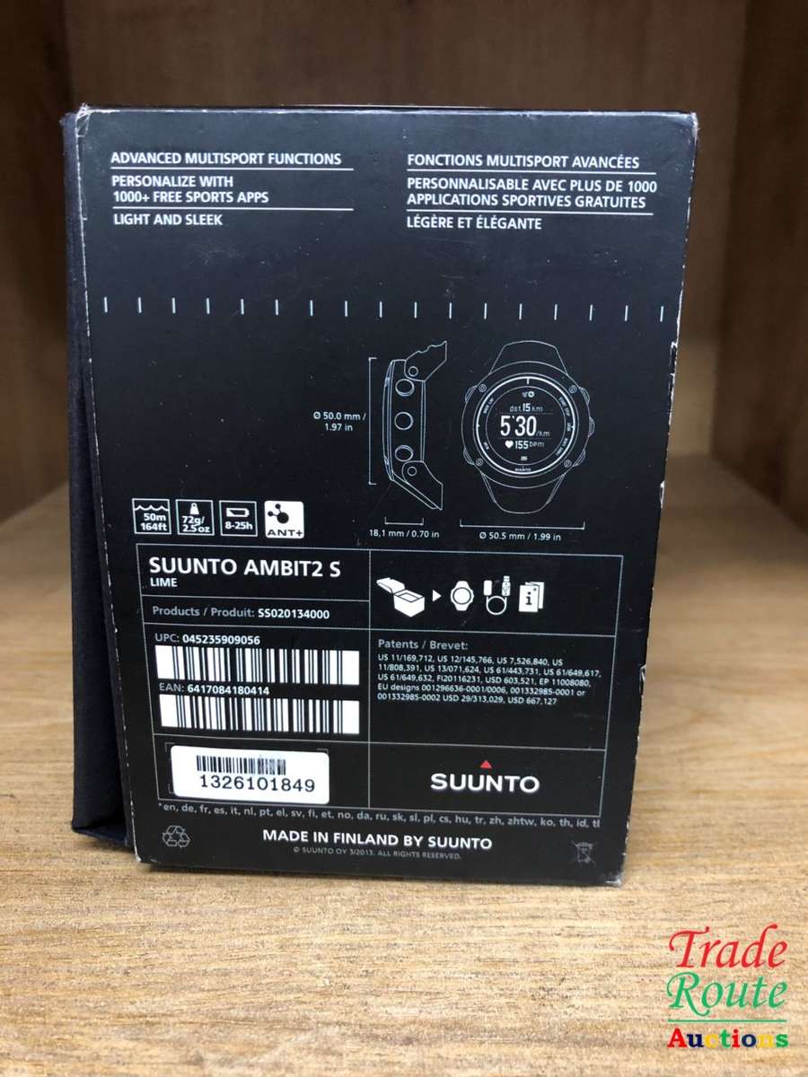 SUUNTO AMBIT2 S LIME Sport Watch - Boxed - Integrated GPS watch and Suunto Apps
