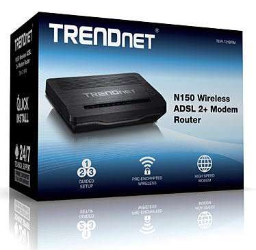 TRENDnet N150 Wireless ADSL 2+ Modem Router ** TEW-721BRM