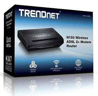 TRENDnet N150 Wireless ADSL 2+ Modem Router ** TEW-721BRM
