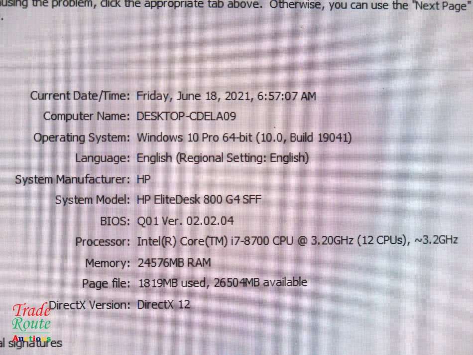 HP EliteDesk 800 G4 SFF Desktop Computer | Core i7 8700 8th Gen 3.2Ghz | 24GB RAM | 1TB HDD