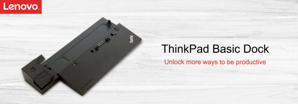 Lenovo ThinkPad Basic 40A0 Docking Station with USB 3.0 and VGA Port - T460, T460p, T460s, T540p ETC