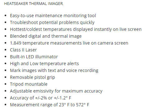 Ideal 61-844 Heat Seeker Thermal Imager ** R 40,000-00 Value ***