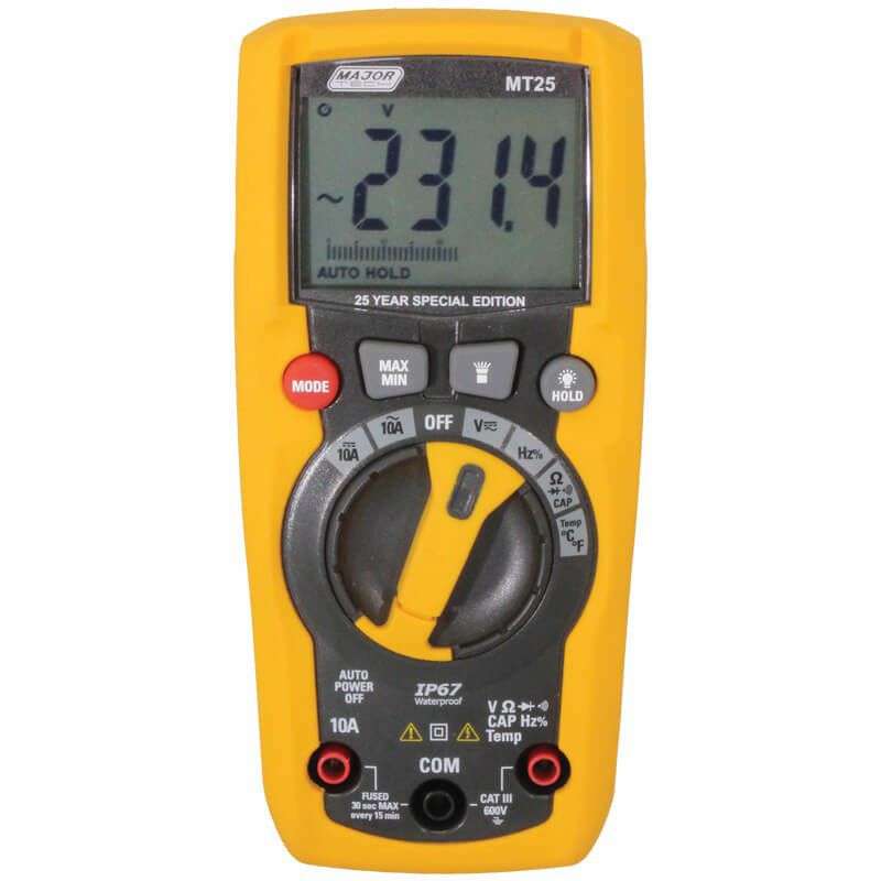 Major Tech - Compact Digital Multimeter (MT25) with Pouch