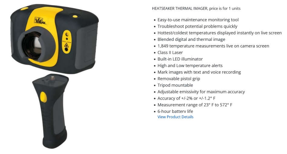 Ideal 61-844 Heat Seeker Thermal Imager ** R 40,000-00 Value ***