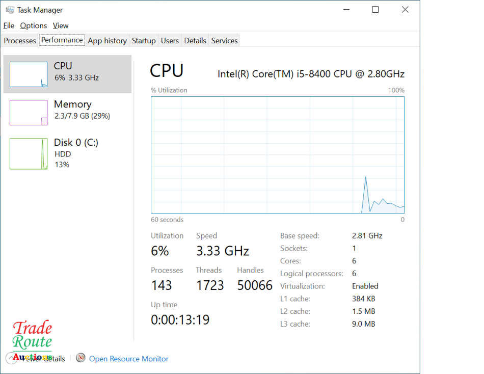 Lenovo V530 SFF Small form factor Desktop PC | CORE i5-8400 8th Gen 2.8GHz | 8GB RAM | 1TB HDD