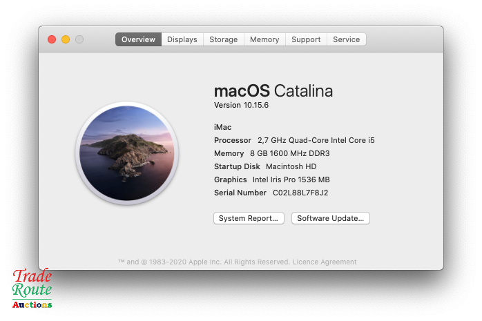 Apple iMAC | 21.5 INCH | Core i5 2.7GHz | 8GB RAM | 1TB HDD  * ULTRASLIM * Intel Iris Pro Graphics