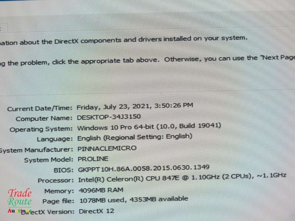 Proline Qbox Mini PC Computer - Intel Celeron 847E 1.1Ghz - 4GB RAM - 80GB SSD