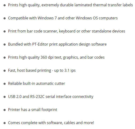 Brother PT-9700PC Label Printer - Bar Code Printer