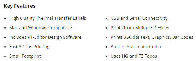 Brother PT-9700PC Label Printer - Bar Code Printer