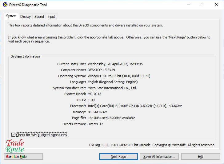 Micro-Star MS-7C13 Gaming PC nVidia GeForce Graphics Core i3 9100F 9th Gen 3.6Ghz 8GB RAM 500GB HDD