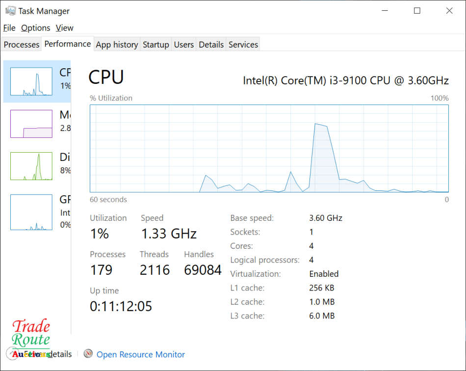 Lenovo V530s SFF Small form factor Desktop PC | CORE i3 9100 9th Gen 3.6GHz | 8GB RAM | 1TB HDD