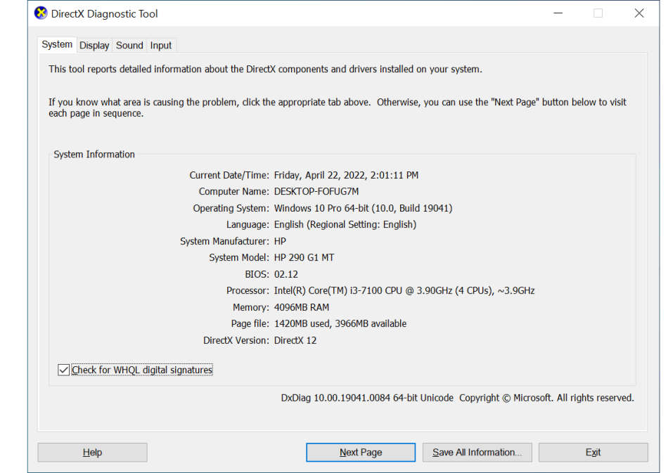 HP 290 G1 MT Desktop Computer PC - 7th Gen Business Computer