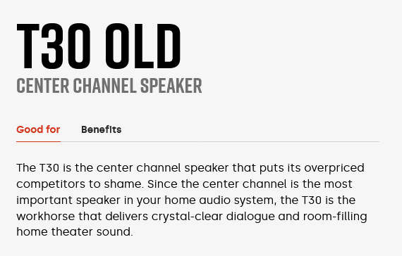 Polk Audio T30 Center Speaker Black