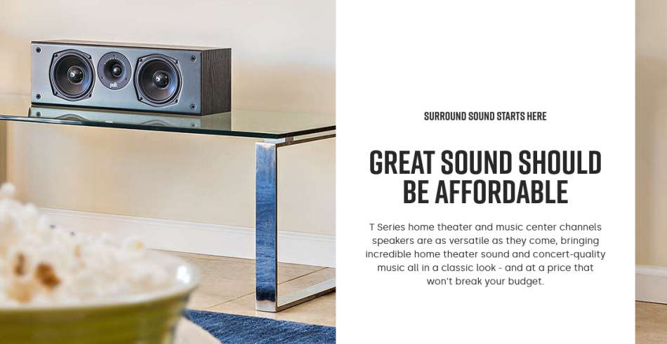 Polk Audio T30 Center Speaker Black