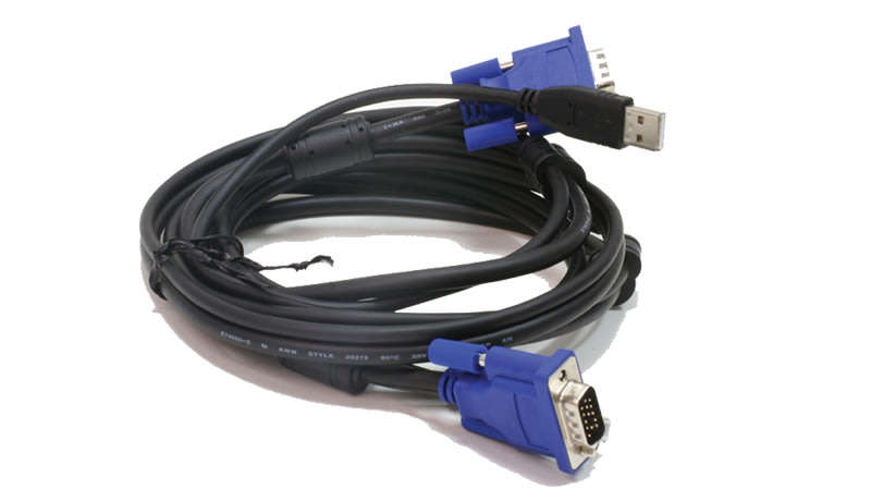 DKVM-CU 1.8 Meter KVM set with VGA Monitor & USB Cables