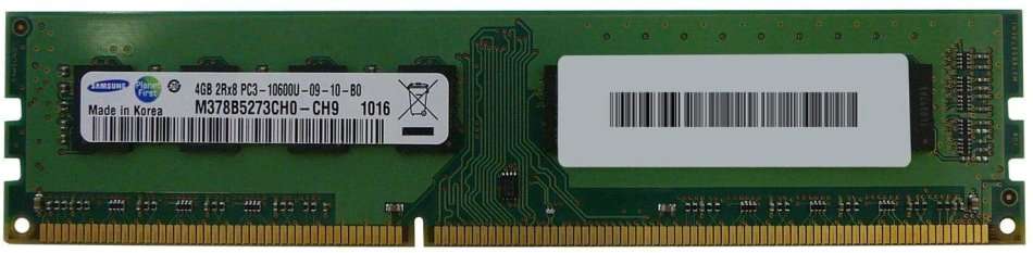 Samsung 4GB (1x 4GB) CL9 DDR3-1333 PC3-10600 1.5V 240-pin UDIMM RAM Module [for DESKTOP]