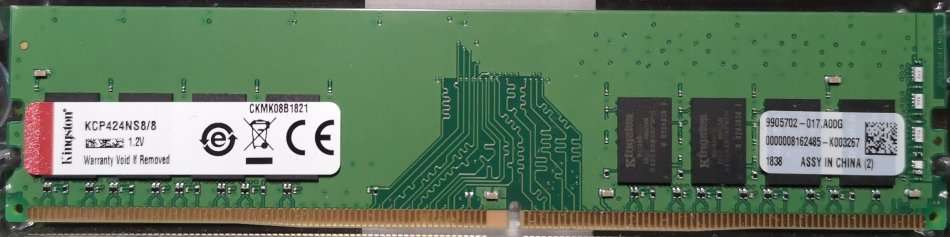 Kingston KCP424NS8/8 8GB DDR4 Desktop RAM Memory Module