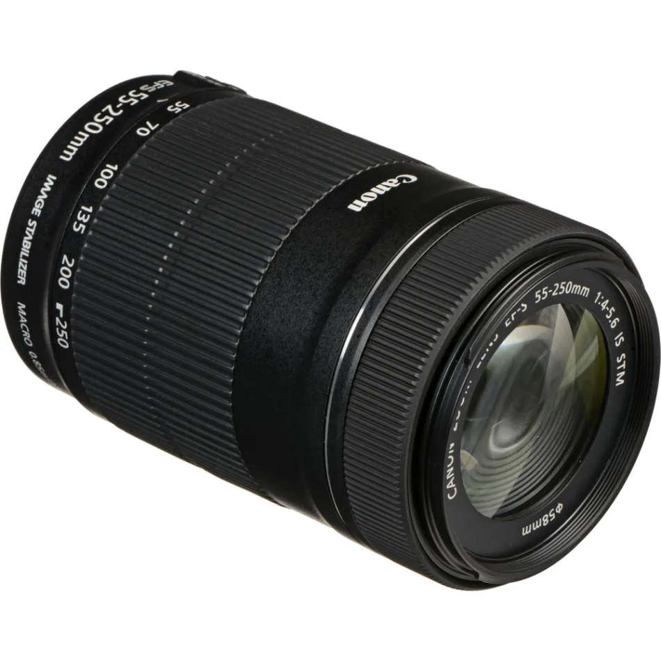 Canon EF-S 55-250m IS (Image Stabilizer) STM  Lens for Canon DSLR Cameras