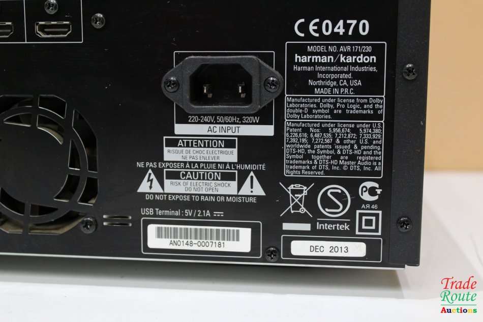 Harman Kardon AVR 171 7.2-Channel Home Theatre AV Receiver - AVR with AirPlay & Bluetooth Technology