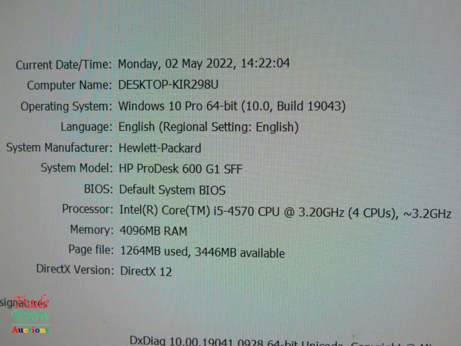 HP PRODESK 600 G1 SFF DESKTOP | CORE i5 4570 3.2GHz | 4GB RAM | 500GB HDD | DESKTOP PC