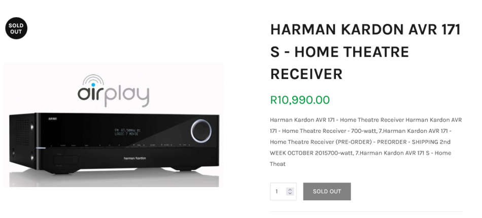 Harman Kardon AVR 171 7.2-Channel Home Theatre AV Receiver - AVR with AirPlay & Bluetooth Technology