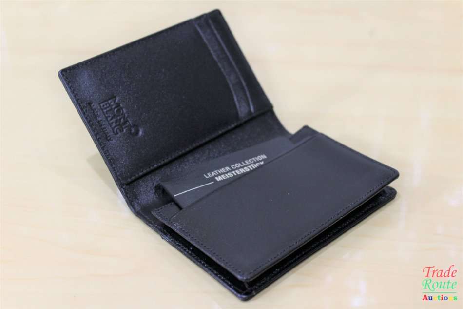 MontBlanc Meisterstuck Collection Credit Card Holder - MontBlanc Visiting Card Holder - Small Leathe