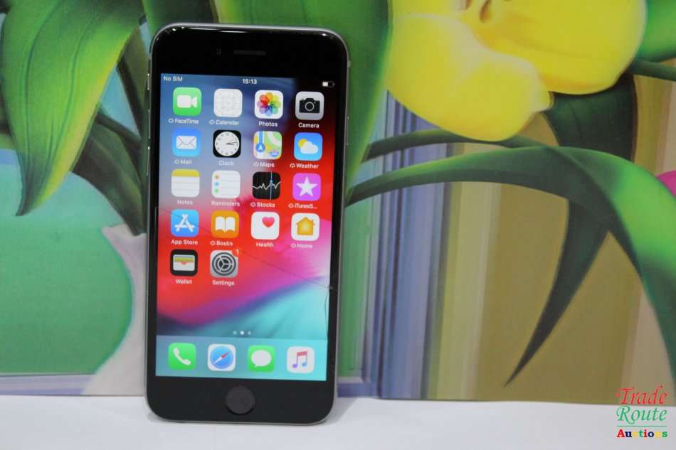 APPLE IPHONE 6 | A1586 | MQ3D2AA/A| 32GB [ cracked outer glass - phone works ]