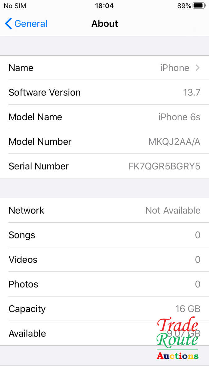 APPLE IPHONE 6S | A1688 - BATTERY FAULTY - CRACKED OUTER GLASS  *** APPLE IPHONE 6S ***