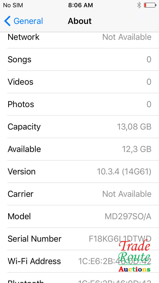 APPLE IPHONE 5 -  A1429 -16 GB Smart Phone  ** DISPLAY SMOKEY **