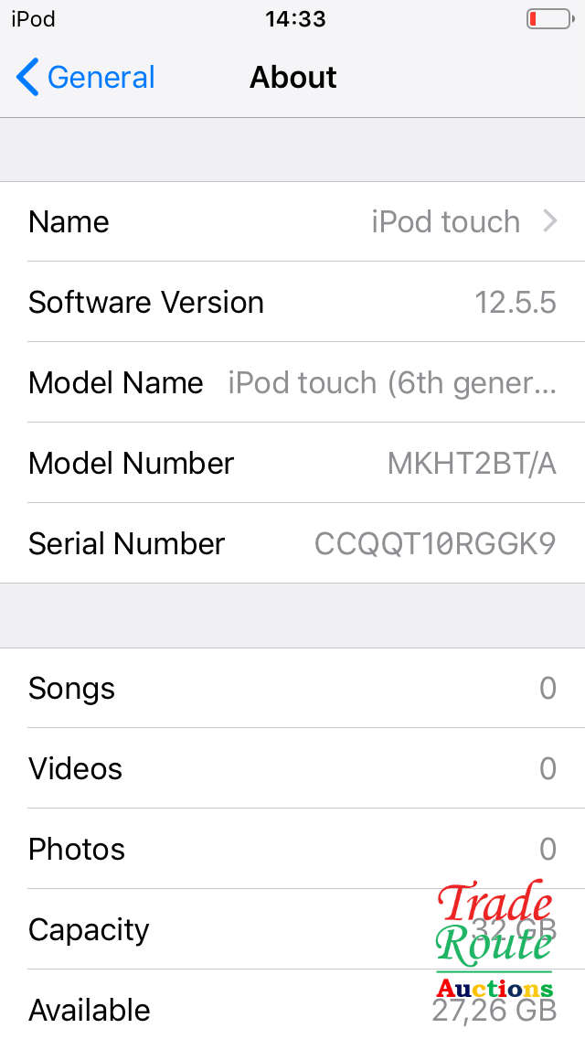 Apple iPod Touch | WHITE/GOLD | 32GB | 6th Generation | A1574 | MKHT2BT/A | RETINA DISPLAY