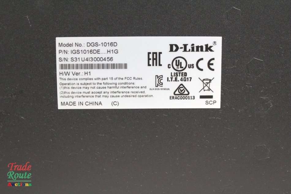 D-Link GigaExpress DGS-1016D 16 Port 10/100/1000 Gigabit Un-Managed Layer2 Switch