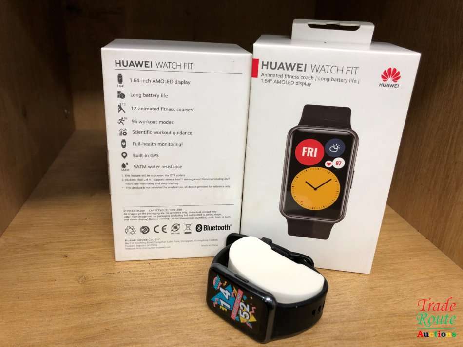 Huawei TIA-B09 Fit Sport GPS Fitness Tracker, 5 ATM Waterproof Smart Watch -Graphite BlacK- IN  BOX