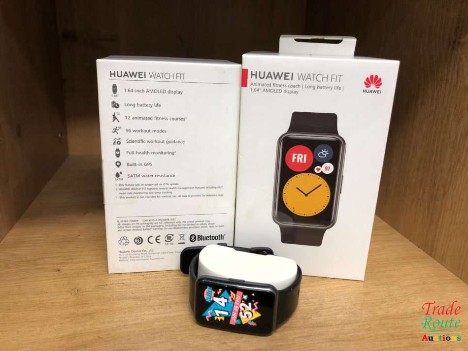 Huawei TIA-B09 Fit Sport GPS Fitness Tracker, 5 ATM Waterproof Smart Watch -Graphite BlacK- IN  BOX