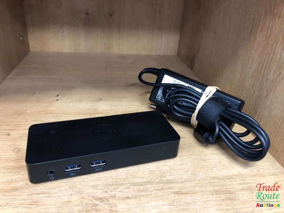 Dell Universal Dock D1000 USB 3.0 Full HD Dual Video Docking Station + Dell 65W Power Adapter