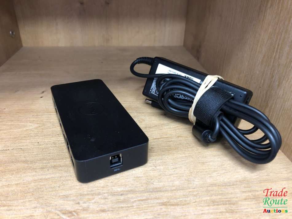 Dell Universal Dock D1000 USB 3.0 Full HD Dual Video Docking Station + Dell 65W Power Adapter